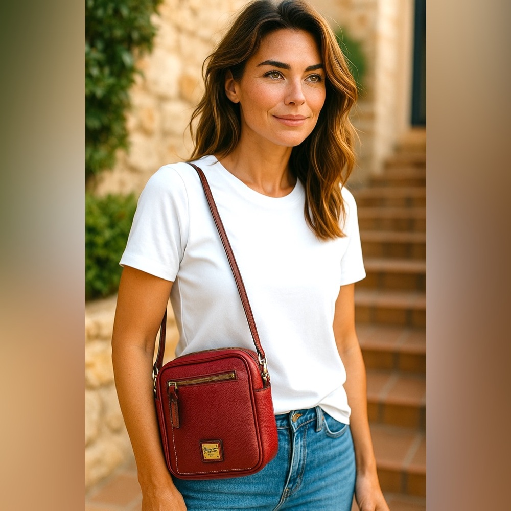 Dooney & Bourke Saffiano Pebble Grain Crossbody Camera bag - Picture 3 of 16